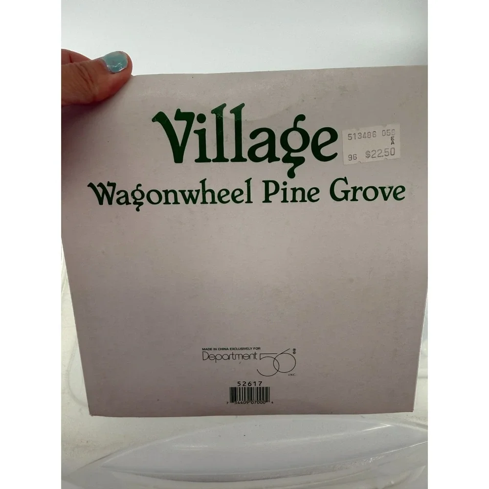 Department 56 Wagonwheel Pine Grove Snow Covered Trees Village Accessory 52617